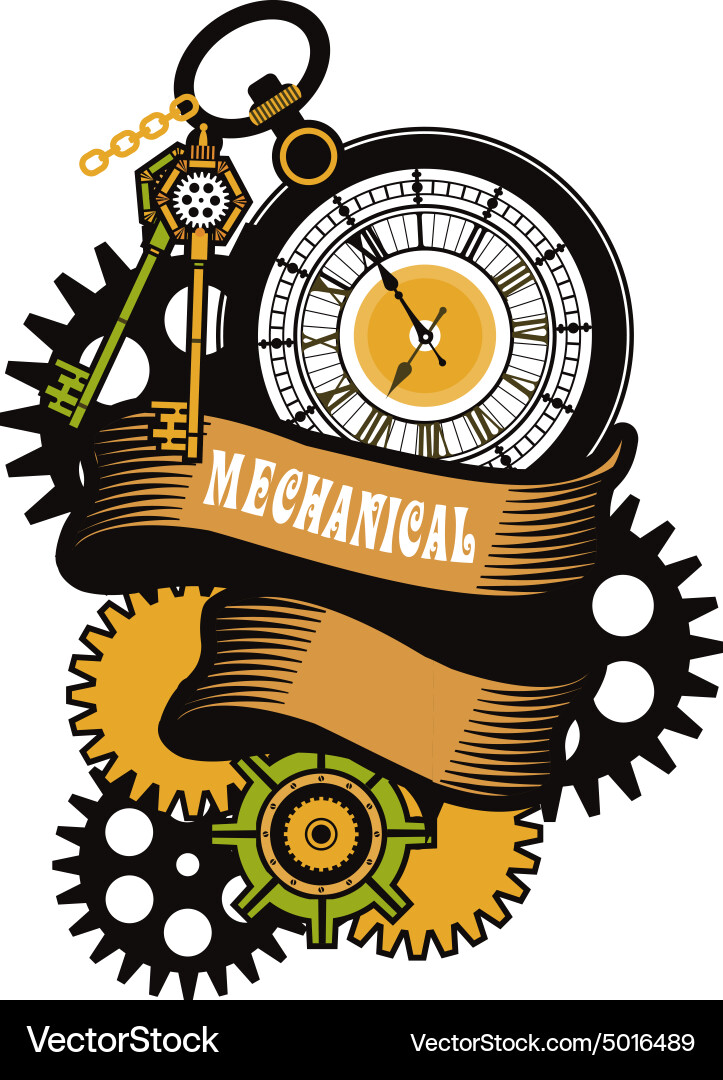 Steampunk Clockwork Mechanism vector image