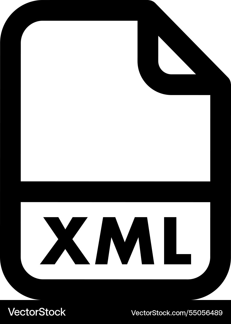 Xml file icon vector image