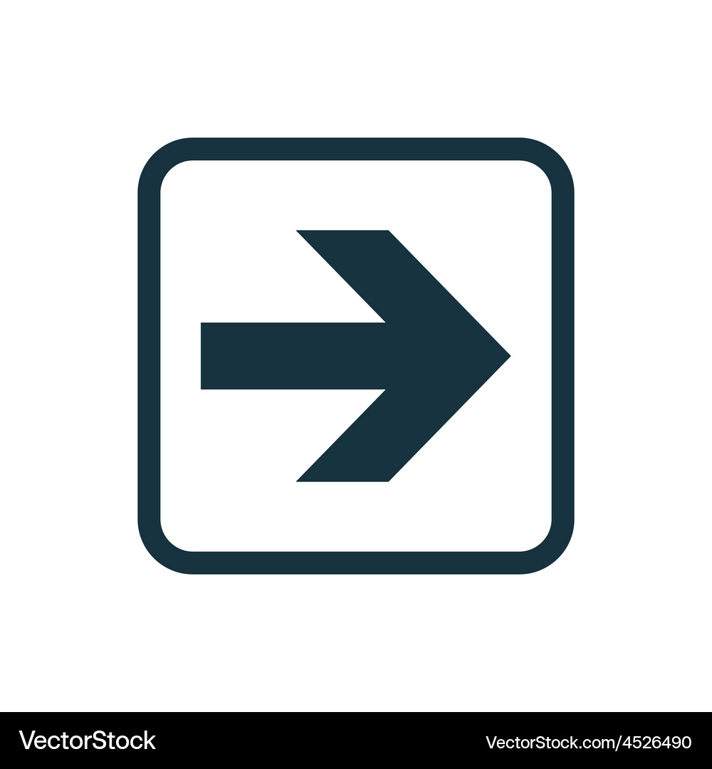 Arrow icon rounded squares button Vector Image