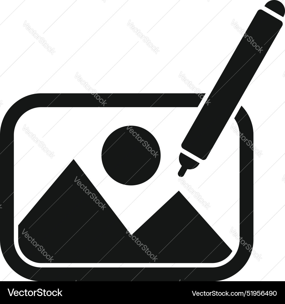 Digital drawing tablet being used to create simple Digital drawing tablet being used to create simple Vector Image