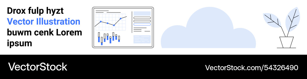Digital graph and data analysis with cloud storage Digital graph and data analysis with cloud storage Vector Image