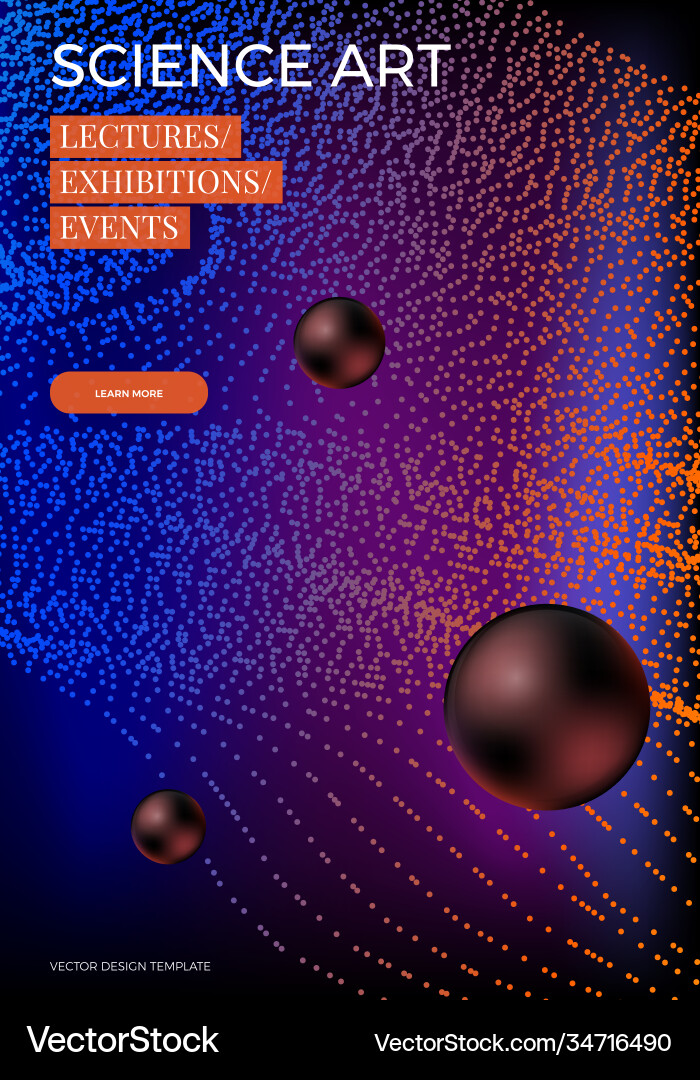 Futuristic background with dynamic particles vector image