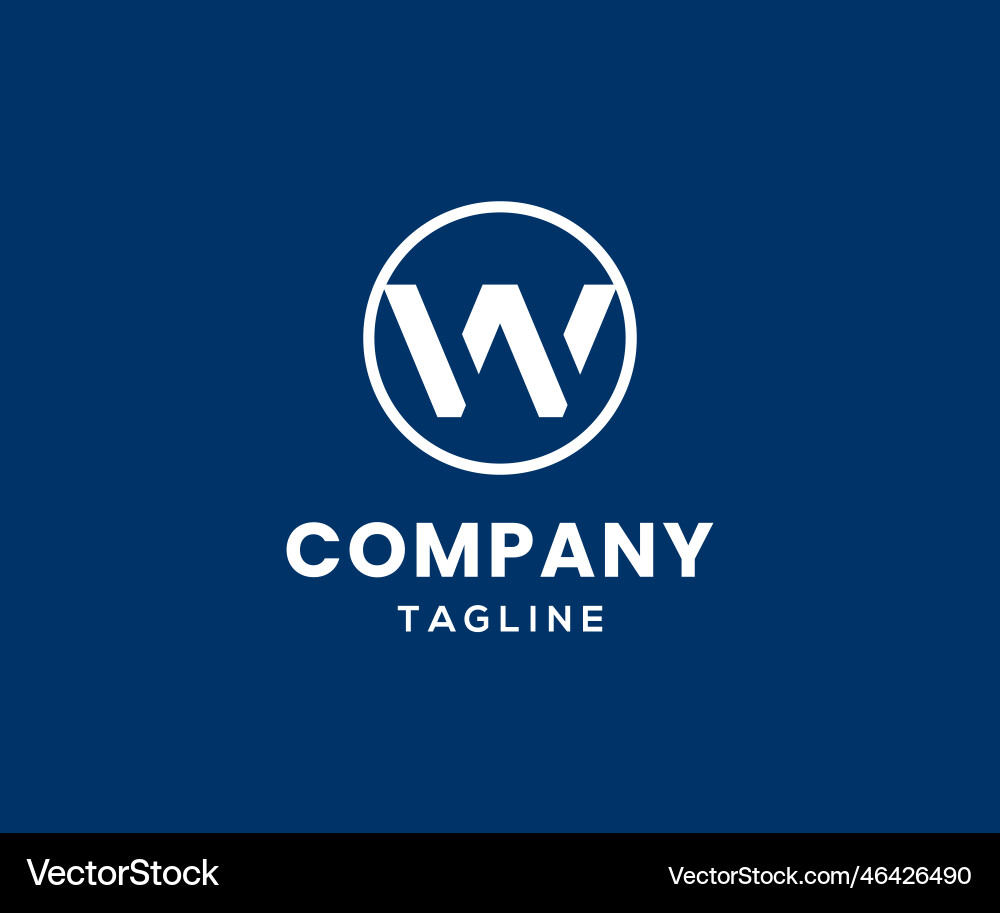 Moderne Buchstaben w Logo Design Moderne Buchstaben w Logo Design vektorbild