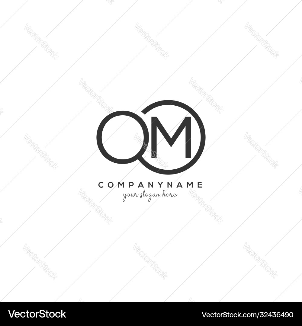 Om Letter Logo Template Vector Image
