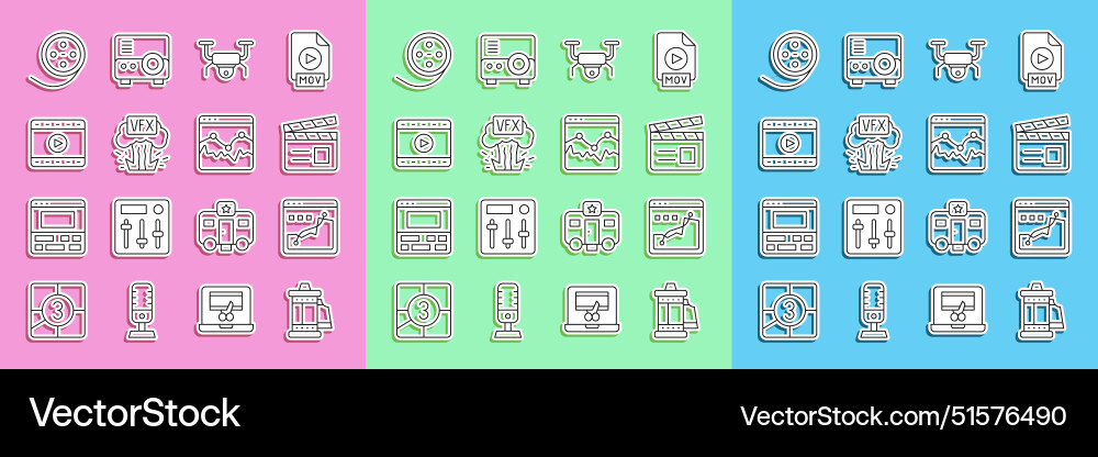 Set line camera roll cartridge histogram graph Set line camera roll cartridge histogram graph Vector Image