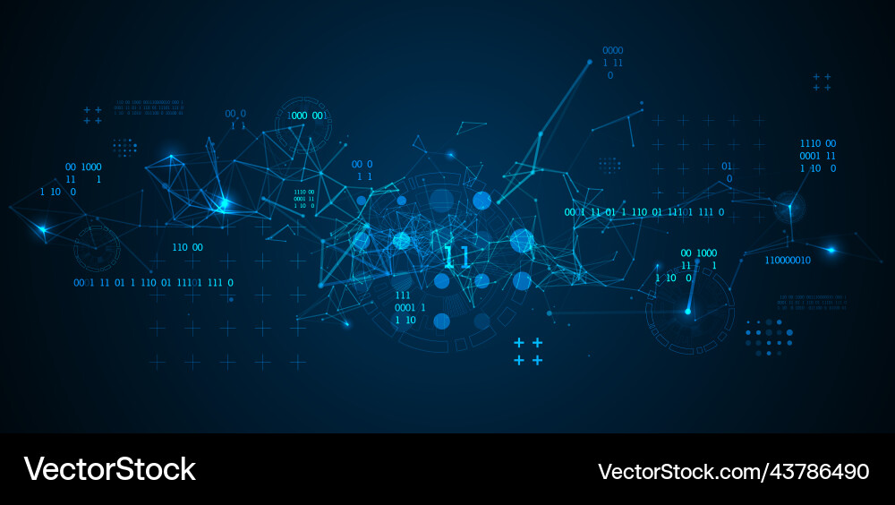 Technologie Hintergrund mit plexus Effekt Big Data Technologie Hintergrund mit plexus Effekt Big Data vektorbild