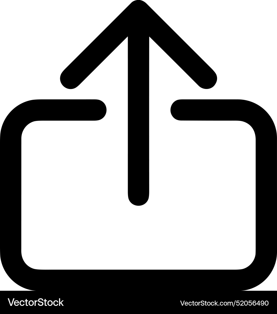 Upload outline icon symbol image Vector Image