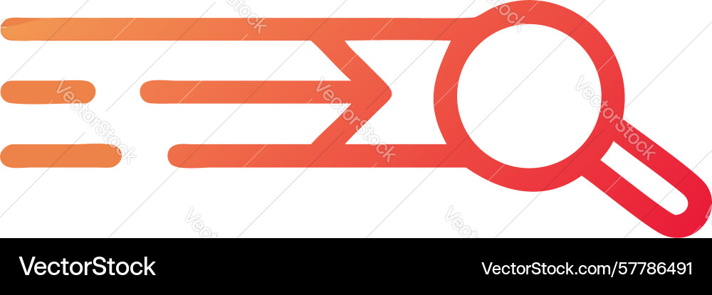 Accelerated search icon fast data query design vector image