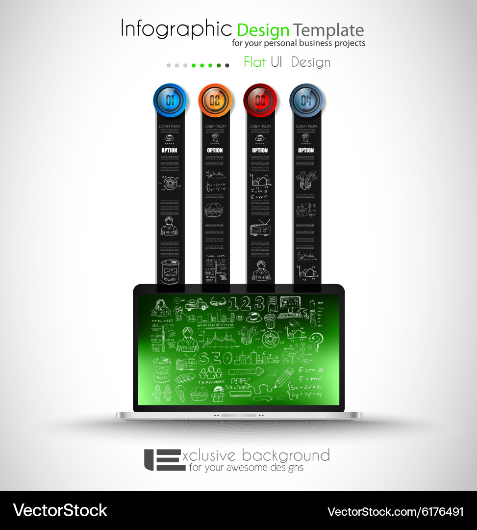 Clean infographic layout template for data vector image