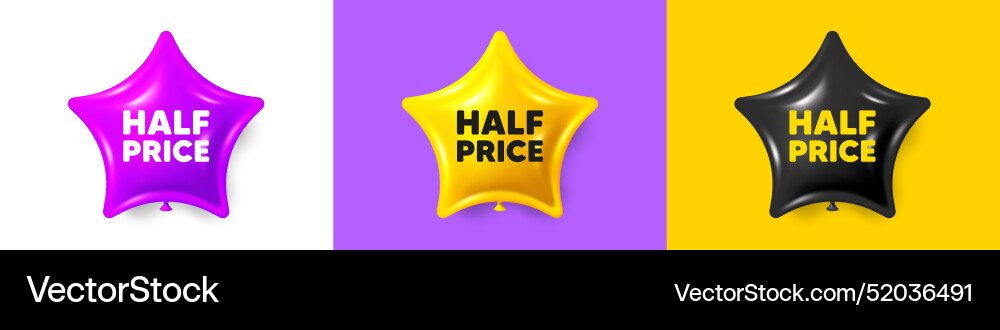 Half price tag special offer sale sign birthday Half price tag special offer sale sign birthday vector image