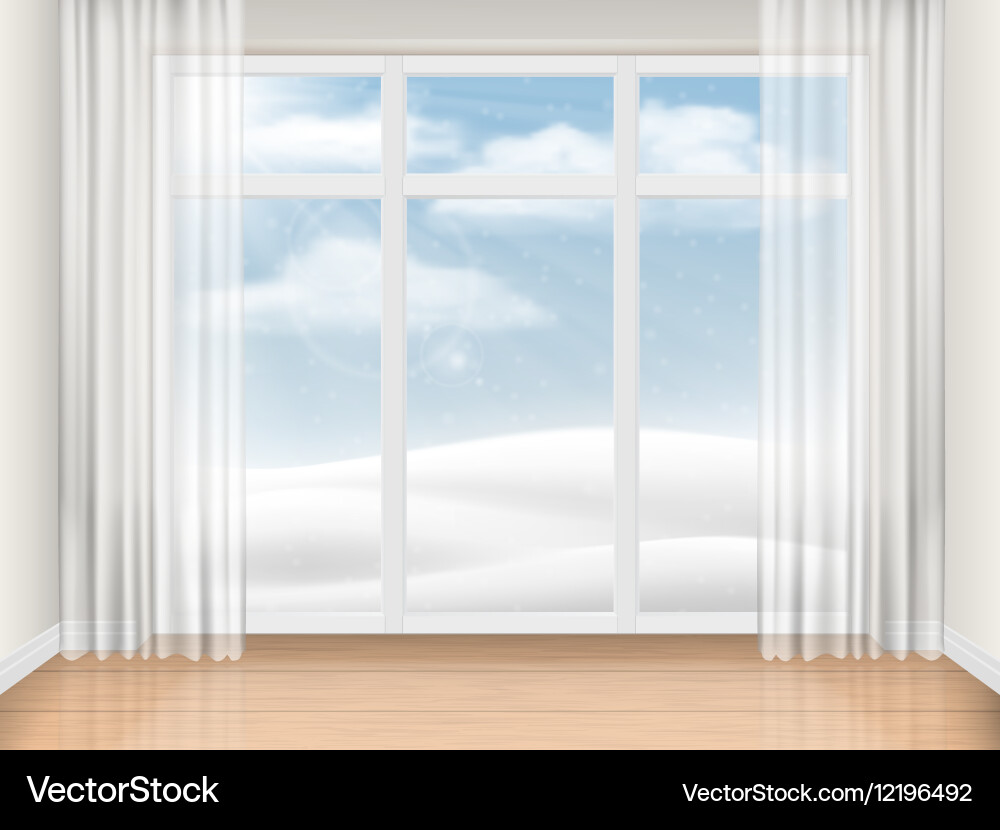 Bright Empty Room with Window Vector Image
