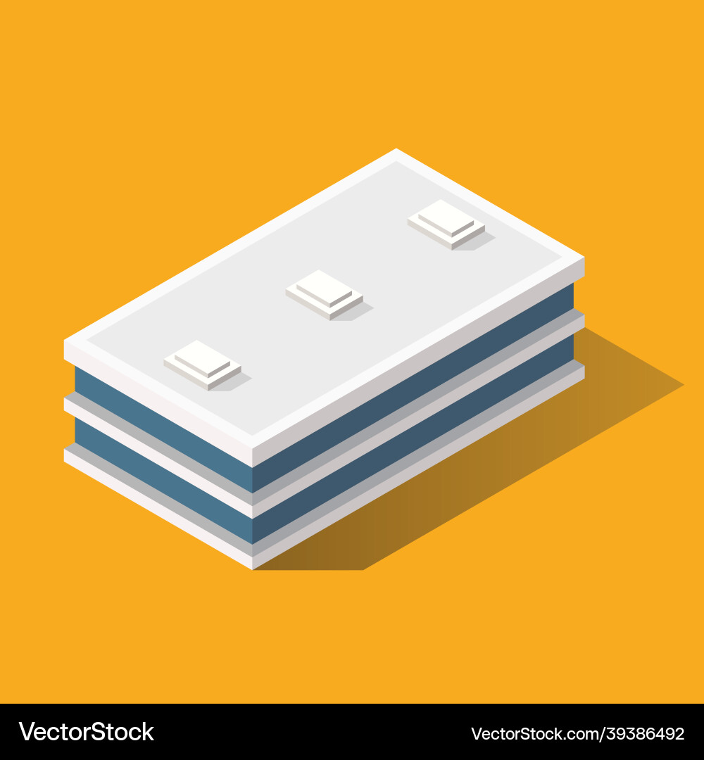 Building in isometric projection Vector Image
