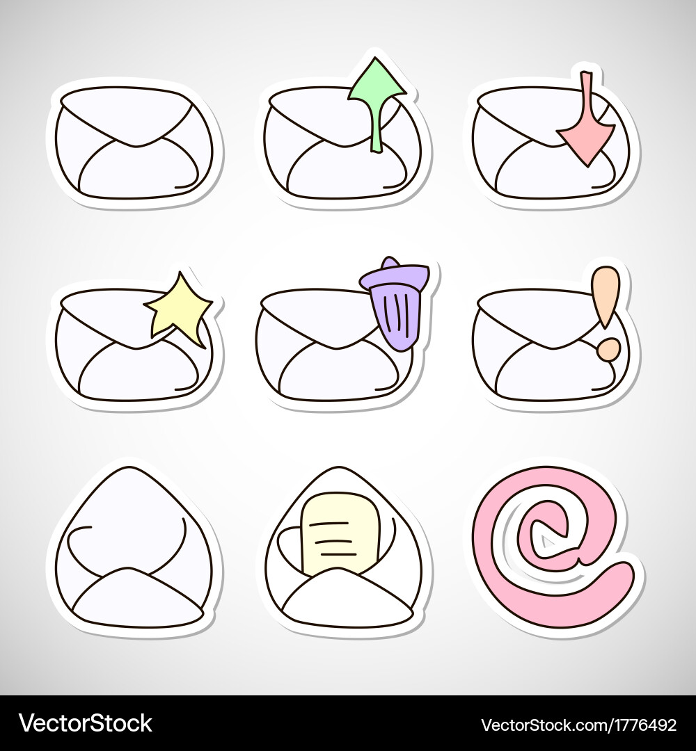 Envelope inbox outbox lesen E-Mail-Symbole vektorbild