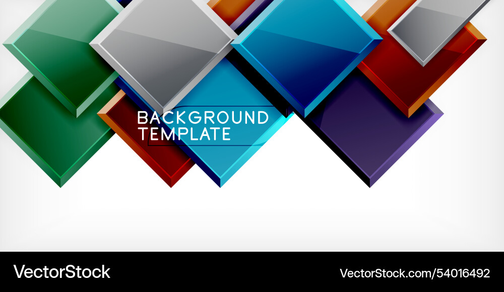 Square shape color abstract geometry Square shape color abstract geometry Vector Image