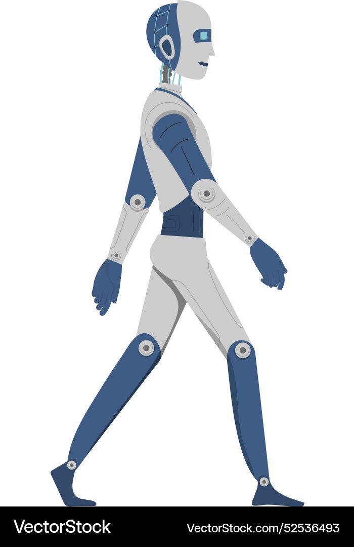 Android walking icon human robot side view Vector Image