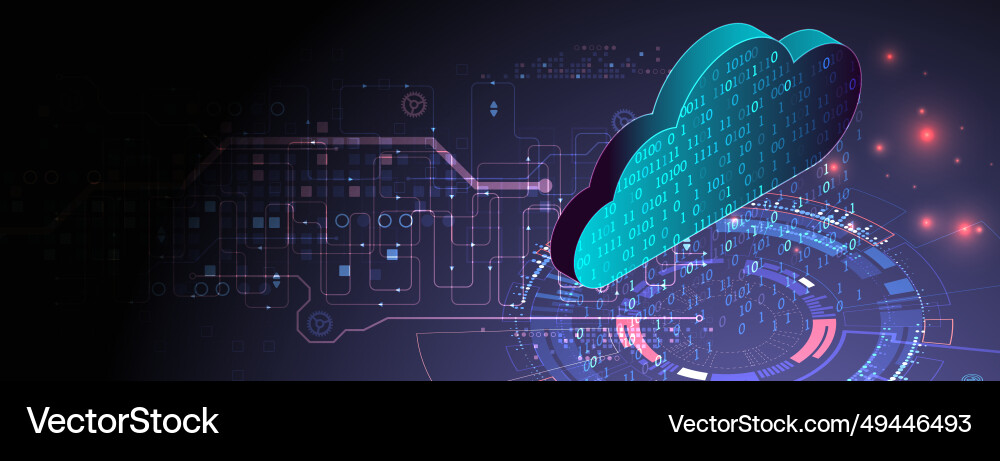 Cloud computing conceptabstract connection vector image