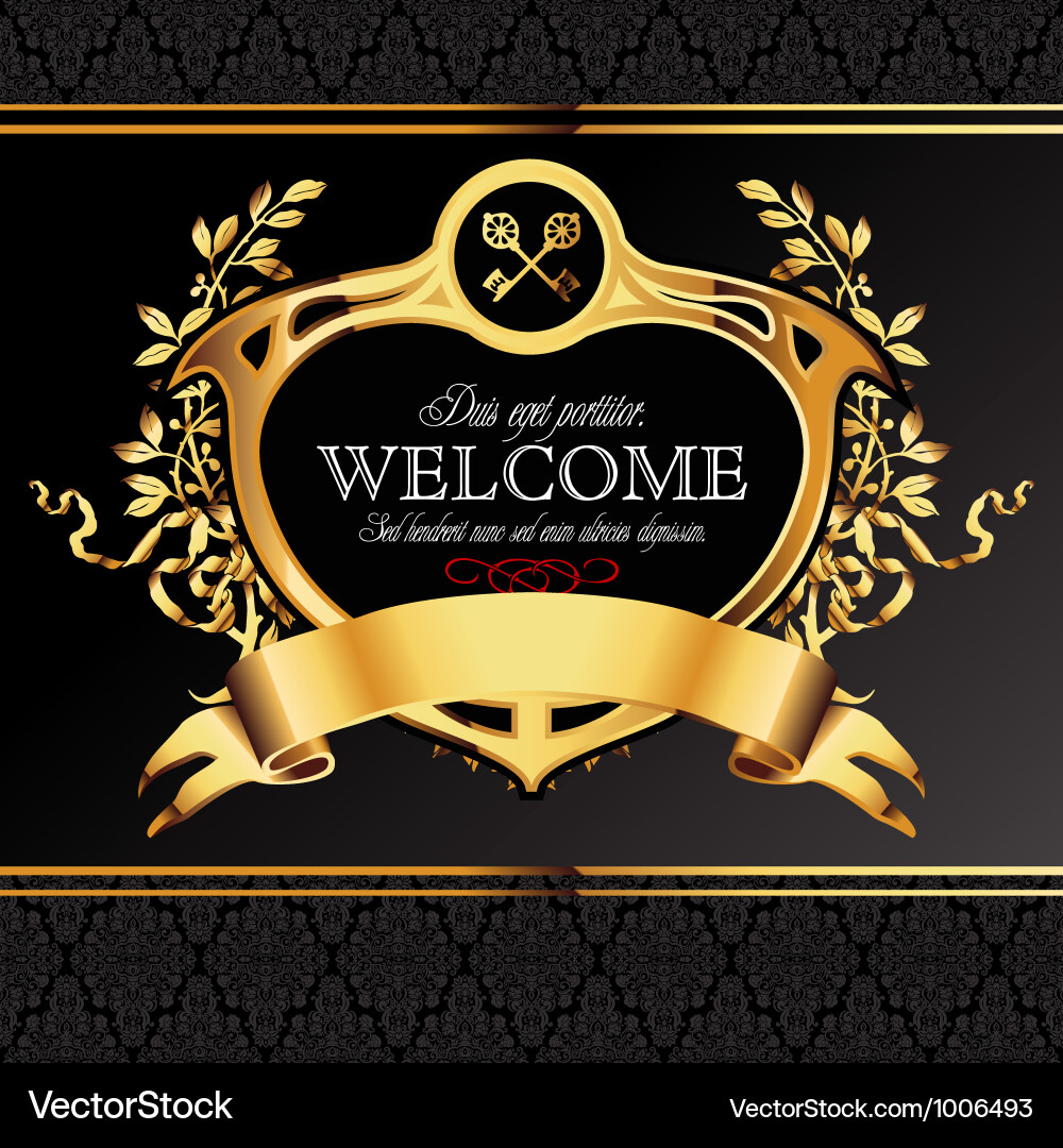 Golden label Royalty Free Vector Image - VectorStock