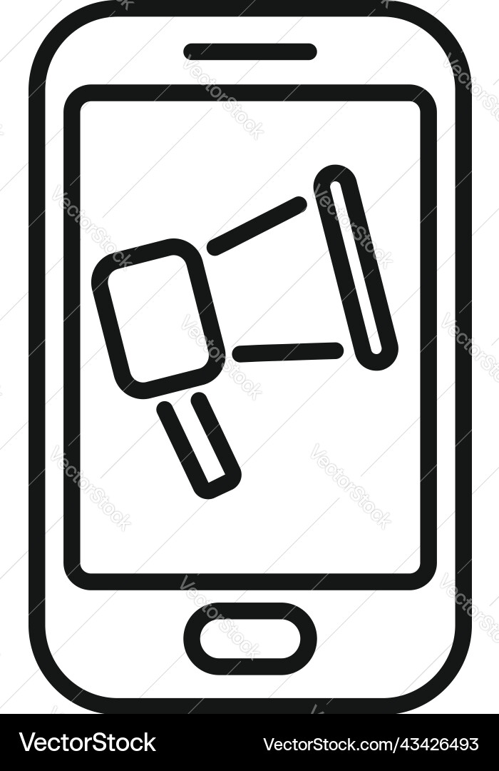 Phone customer database icon outline crm Phone customer database icon outline crm vector image