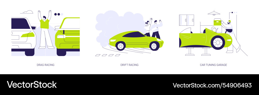 Street racing abstract concept Vector Image