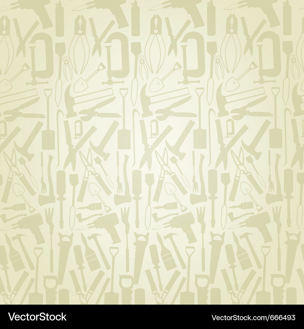 Tool Set Seamless Pattern Vector Image