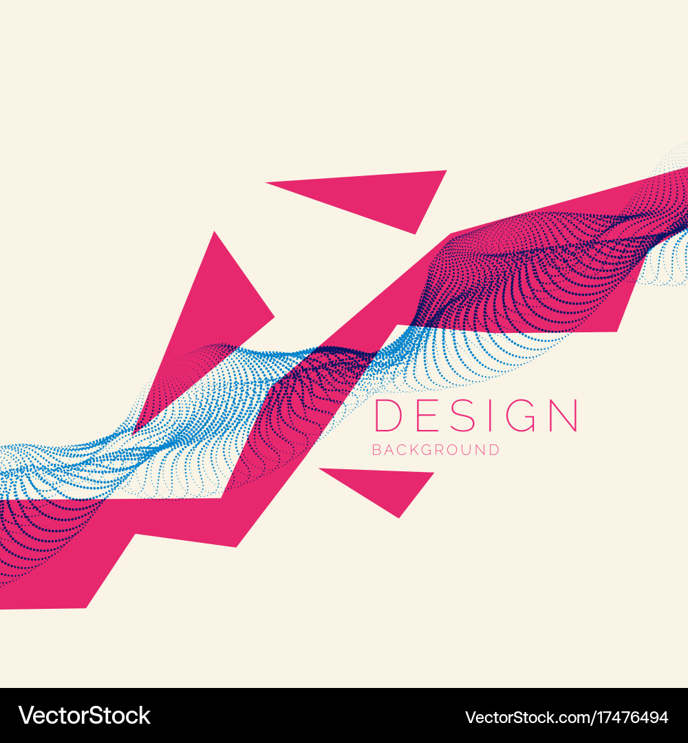 Abstract background with dynamic waves vector image