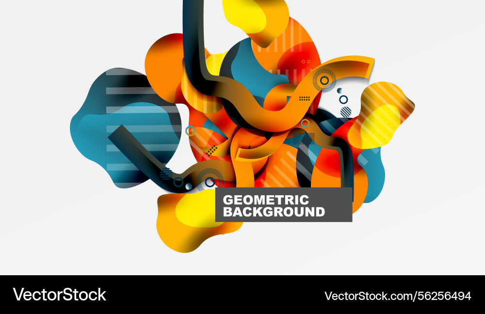 Abstract composition features vibrant overlapping Abstract composition features vibrant overlapping vector image