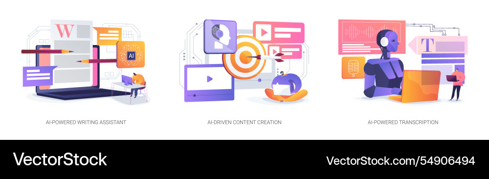 Ai-enhanced content creation tools abstract Ai-enhanced content creation tools abstract vector image