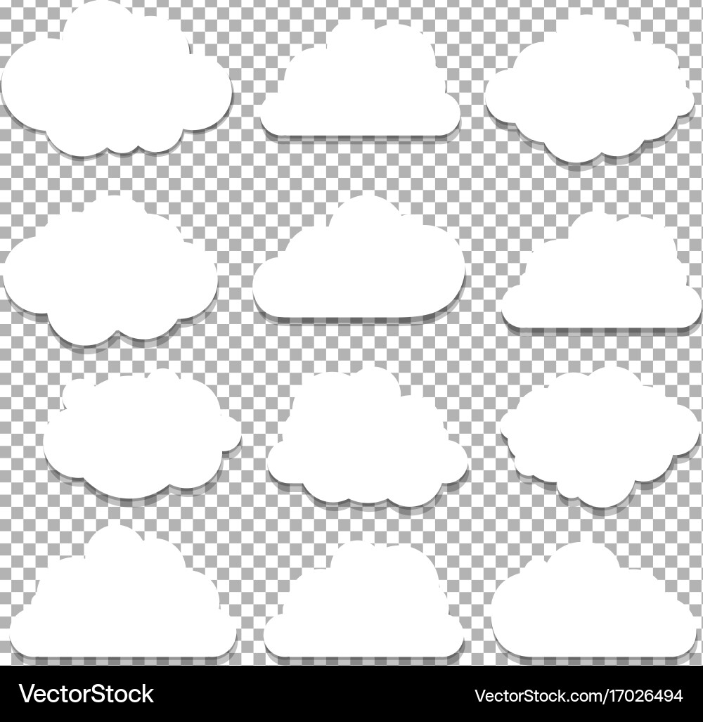 Clouds set Royalty Free Vector Image - VectorStock
