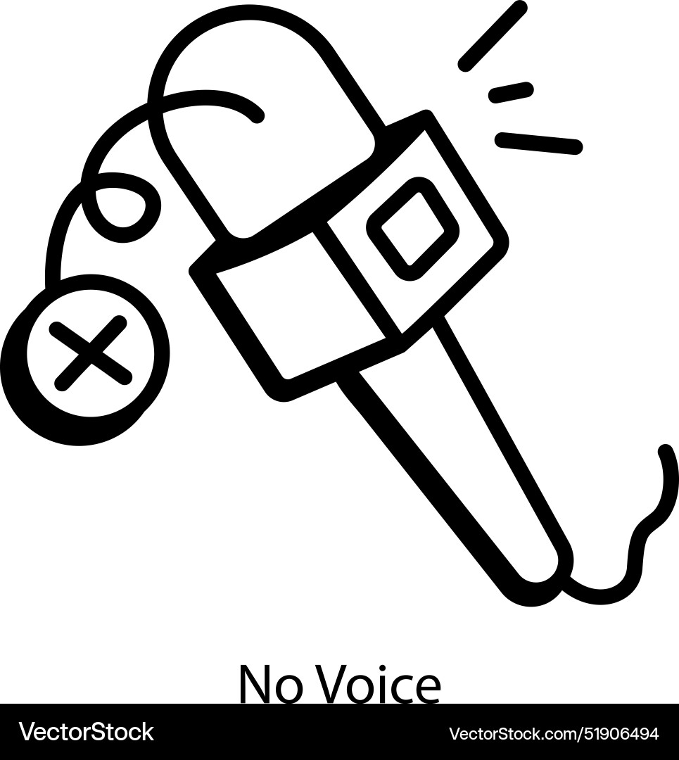 No voice Royalty Free Vector Image VectorStock