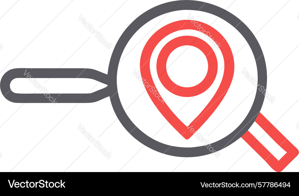 Precise location search icon targeted mapping vector image