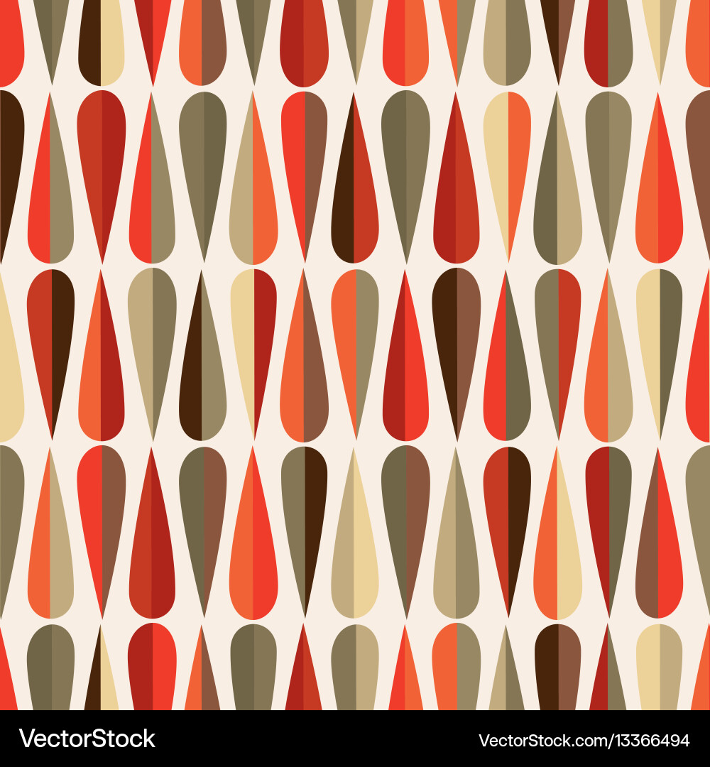 Retro Water Droplet Pattern vector image