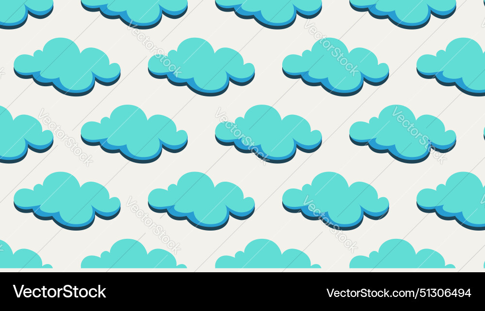 Seamless pattern cloud background with shapes Seamless pattern cloud background with shapes vector image