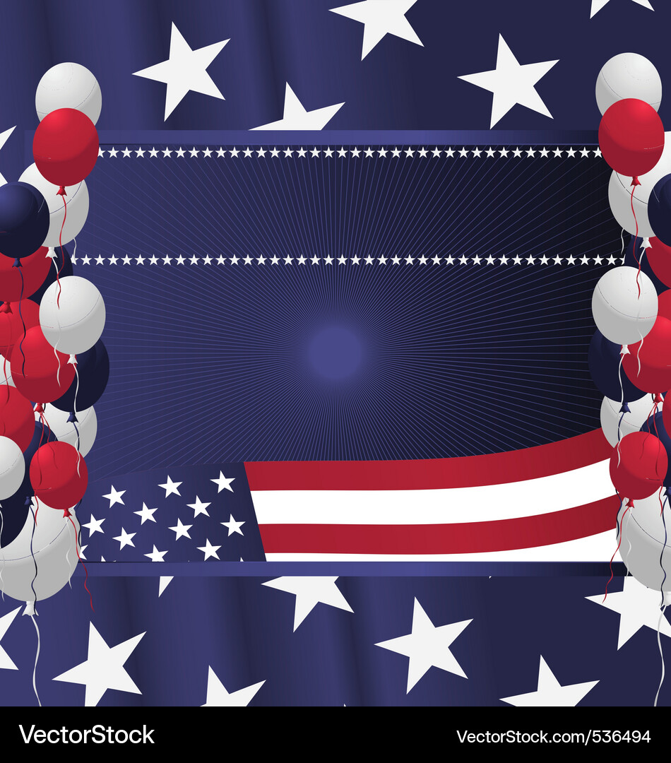 Stars and Stripes Poster Vector Image