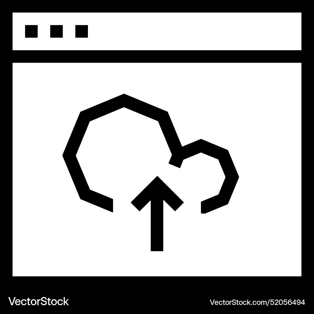 Upload outline icon symbol image Vector Image