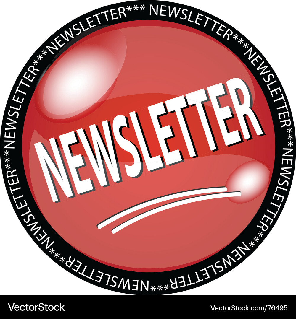 Email Newsletter Button Vector Image