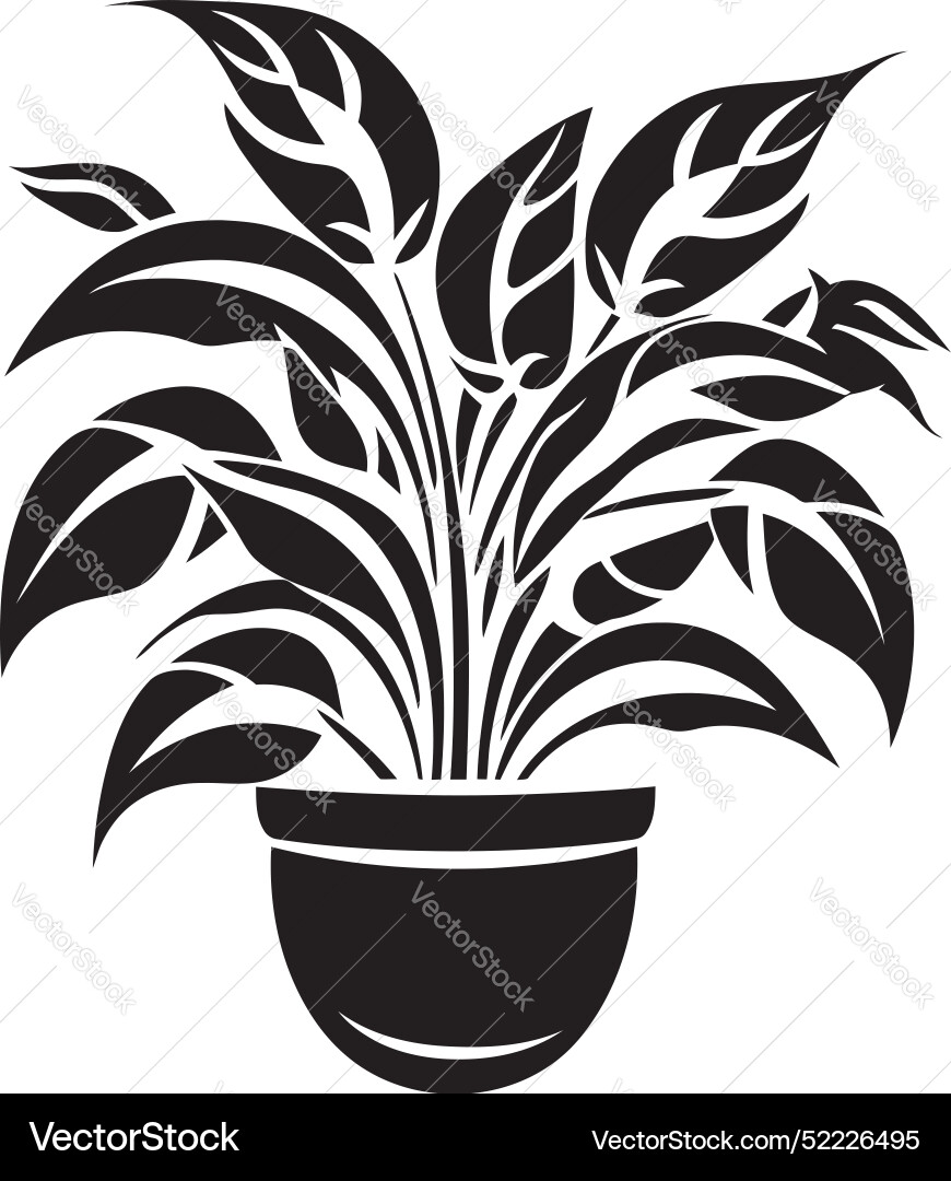 Floral fusion monochrome emblem featuring chic Floral fusion monochrome emblem featuring chic vector image