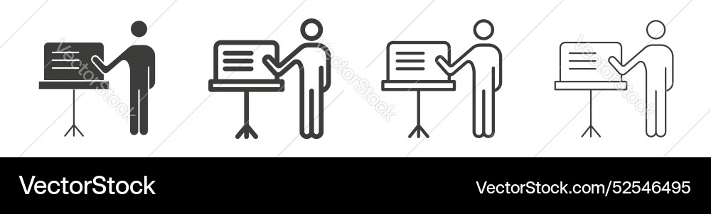 Lecture icon set on white background Lecture icon set on white background vector image
