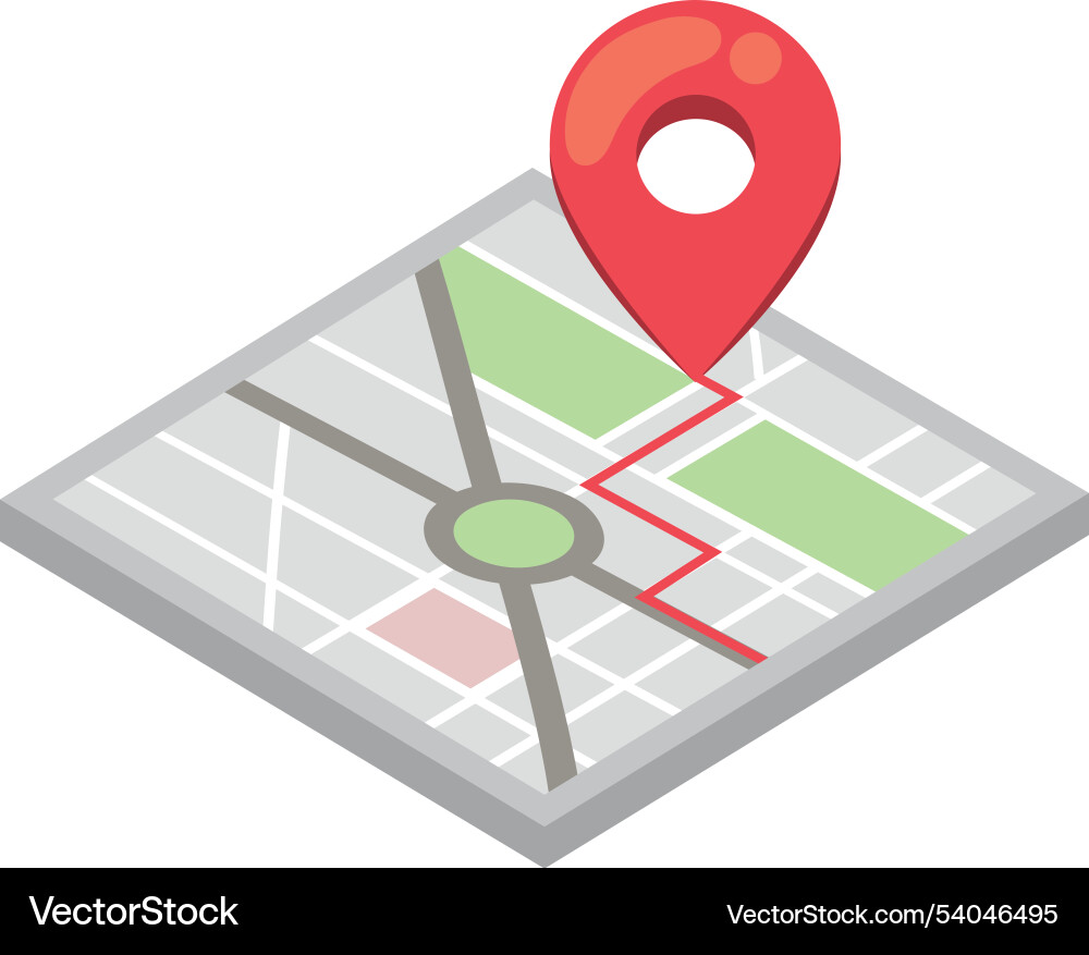 Map and navigation gps tracker Vector Image