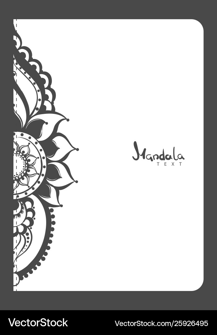 Notebook mehndi pattern Notebook mehndi pattern vector image