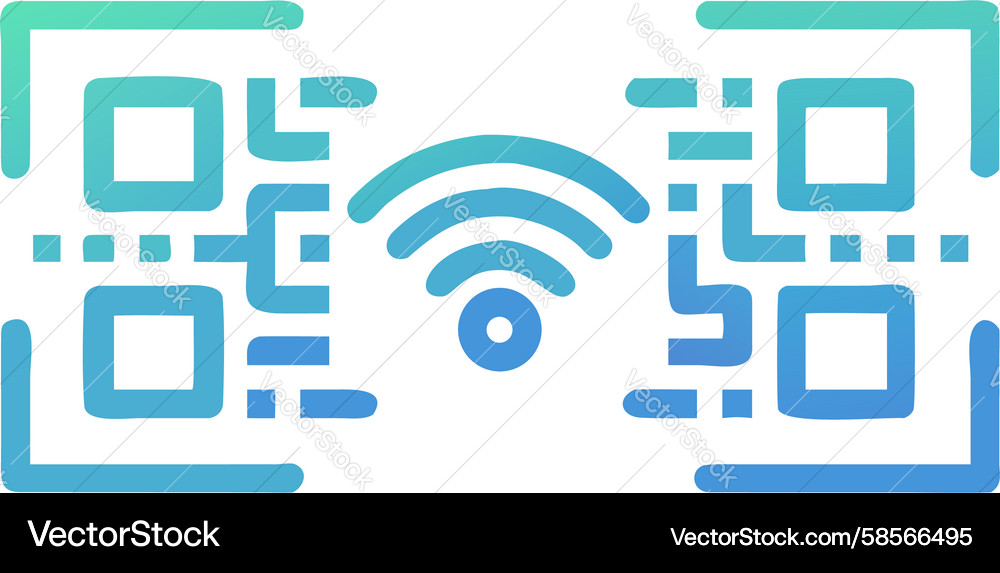 QR Code Icon - Digital Access Vector Image