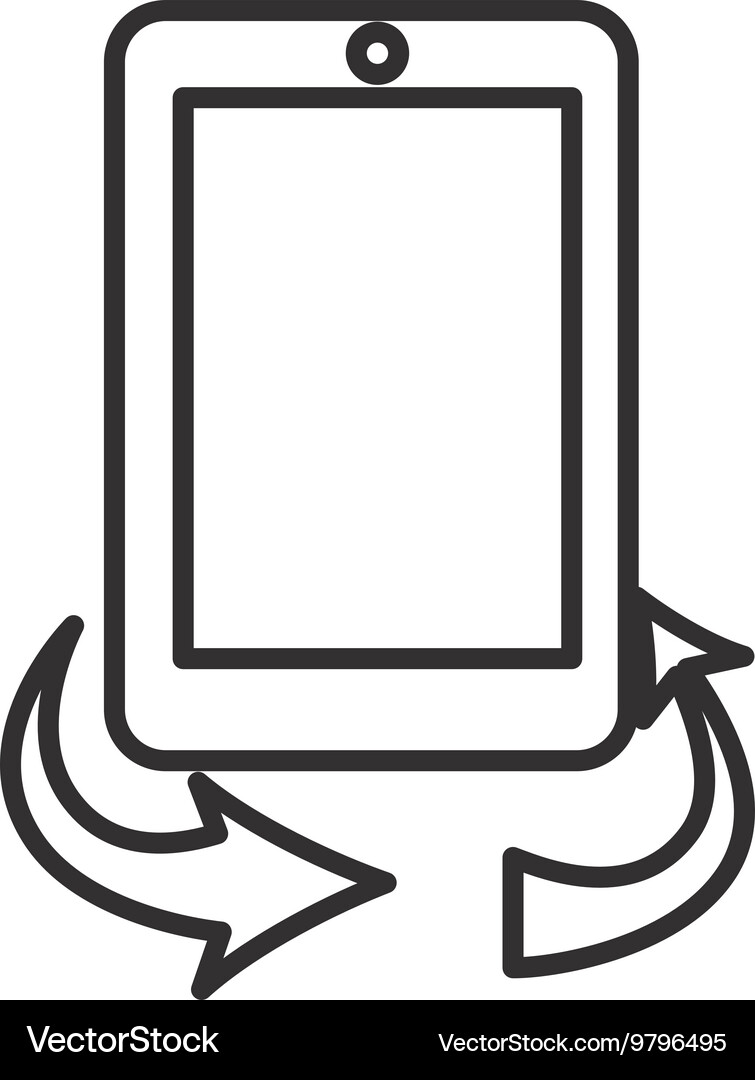 Rotate screen button isolated icon design Vector Image