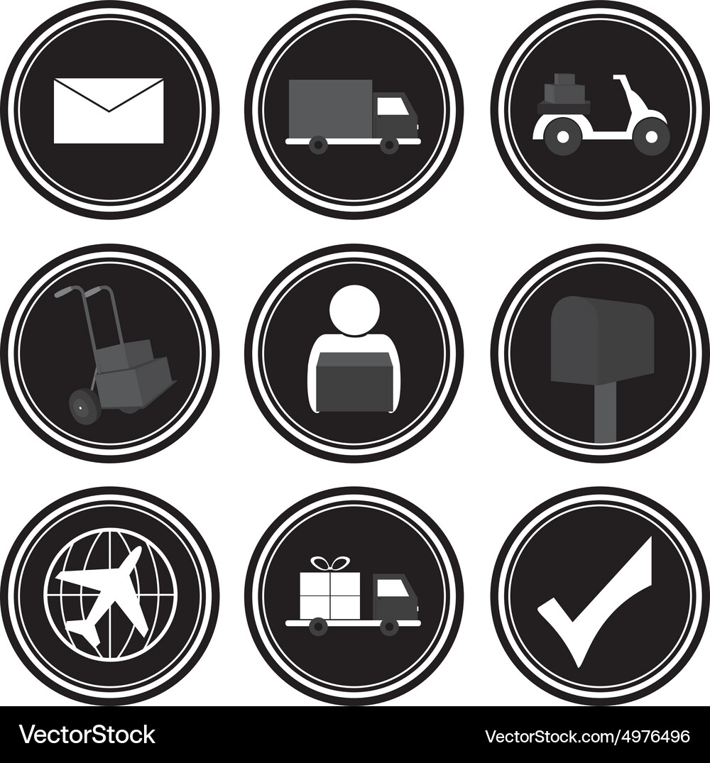 Abstract delivery objects on a white background Vector Image