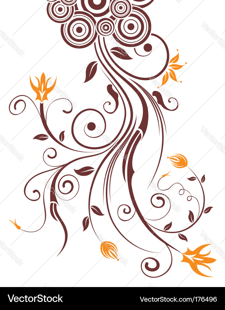 Flower design vector image