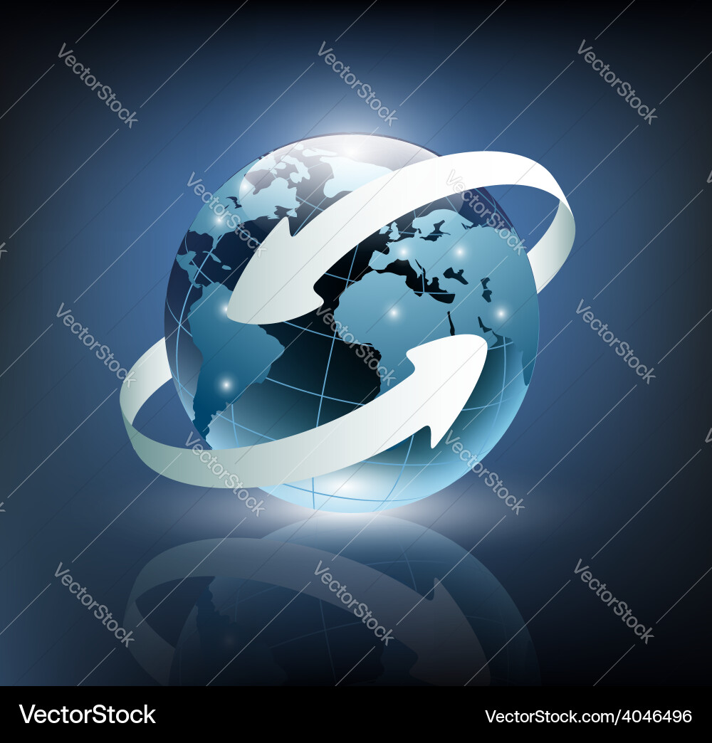 Global Connection Arrows vector image