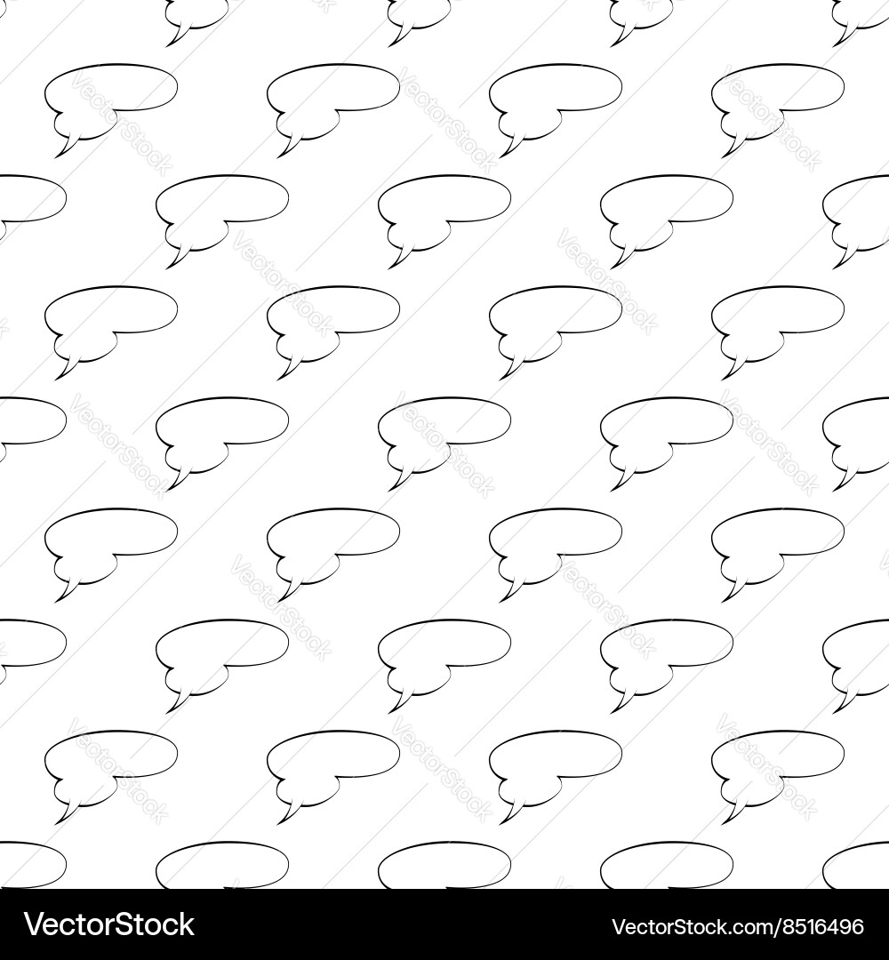 Speech bubble pattern seamless vector image