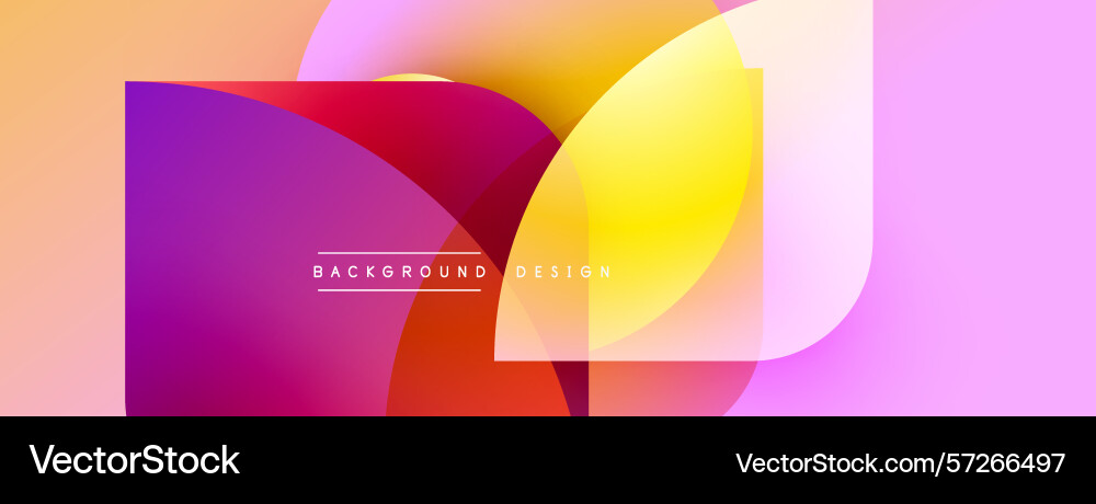 Abstract colorful shapes overlap gradient hues Vector Image