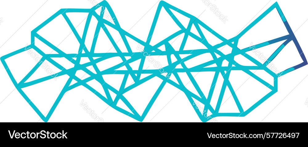 Chaotic geometric network abstract data vector image