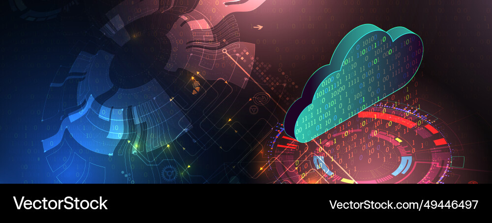 Cloud computing conceptabstract connection Cloud computing conceptabstract connection vector image