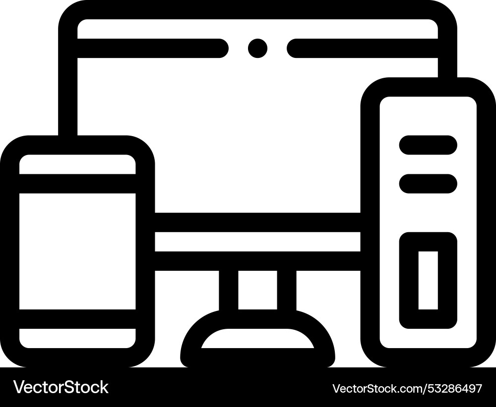 Electronics icon thin linear style design Electronics icon thin linear style design vector image
