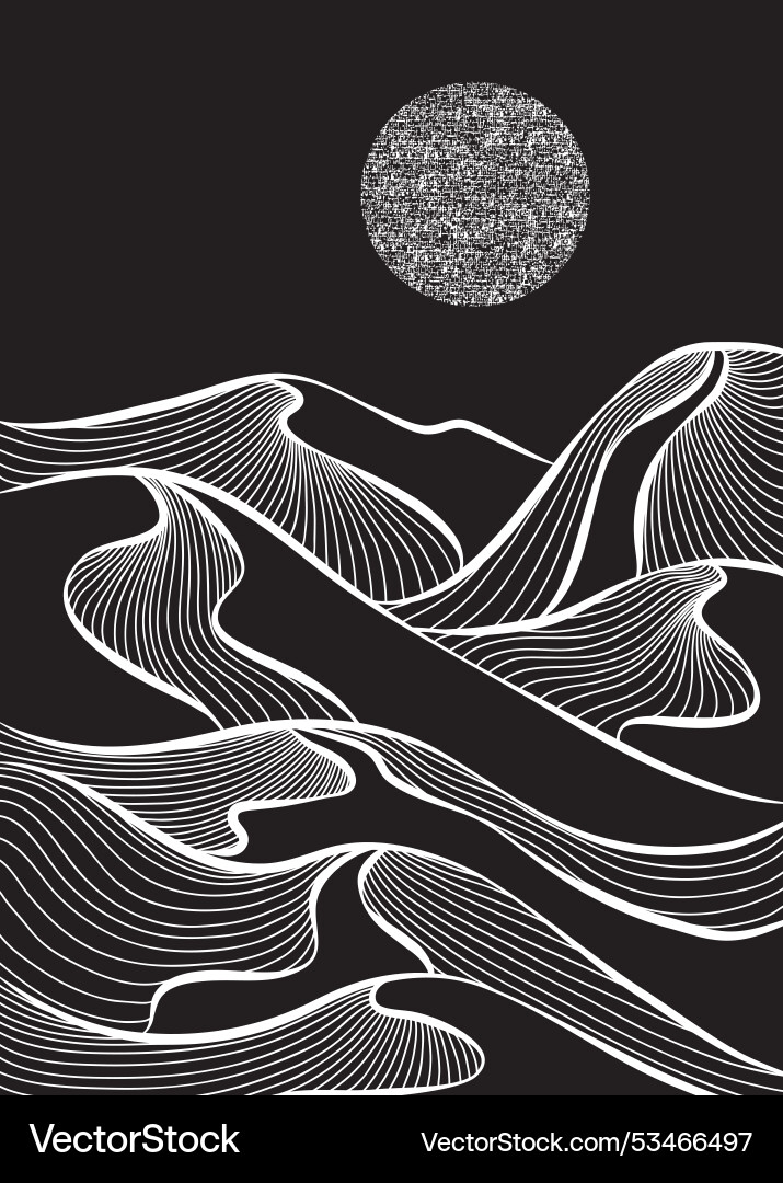 Japanese background with line wave pattern Japanese background with line wave pattern vector image